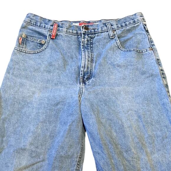 Vintage 90s Road Rags High Waist Distressed Light Blue Denim Jeans Size 30 - Picture 5 of 16